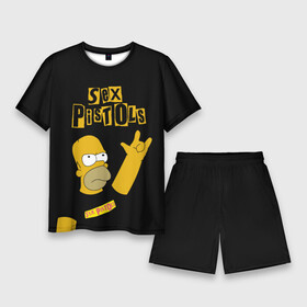 Мужской костюм с шортами 3D с принтом Sex Pistols Гомер Симпсон рокер в Ухте,  |  | gomer | homer | music | pistols | rock | simpson | simpsons | гомер | музыка | пистолс | рок | рокер | симпсон | симпсоны