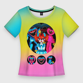 Женская футболка 3D Slim Хагги Вагги, Кисси Мисси и кукла: в Ухте,  |  | haggy waggy | kissy missy | poppy playtime | игра | кисси мисси | монстр | плэйтайм | попи плей тайм | попи плэй тайм | попиплейтам | попиплэйтайм | поппи плейтайм | поппиплэйтайм | розовый хагги вагги | хагги вагги