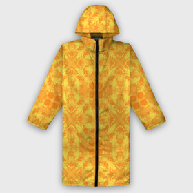 Дождевик унисекс 3D с принтом Желтый абстрактный летний орнамент в Ухте,  |  | summer pattern | yellow | yellow ornament | ажурный узор | желтый | орнамент