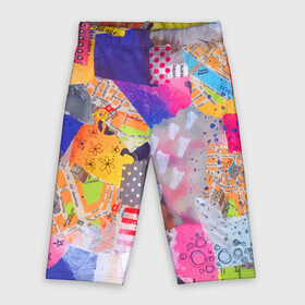 Велосипедки 3D с принтом Patchwork quilt  Fashion trend в Ухте,  |  | abstraction | color | fashion | patchwork quilt | абстракция | мода | одеяло | цвет