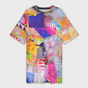 Платье-футболка 3D с принтом Patchwork quilt  Fashion trend в Ухте,  |  | abstraction | color | fashion | patchwork quilt | абстракция | мода | одеяло | цвет