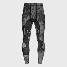 Мужские тайтсы 3D с принтом Hiкка в Ухте,  |  | аниме | ахегао | девушки | зевают | надпись | хикка