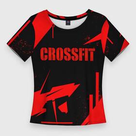Женская футболка 3D Slim Кроссфит  красная абстракция: в Ухте,  |  | crossfit | mma | sport | sports | training | ufc | бодибилдинг | единоборства | кикбоксинг | кроссфит | мастер спорта | мма | самбо | смешанные | спорт | спортивные | тренировки | физра