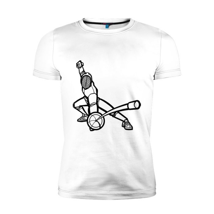 Мужская футболка премиум Фехтовальщик фото