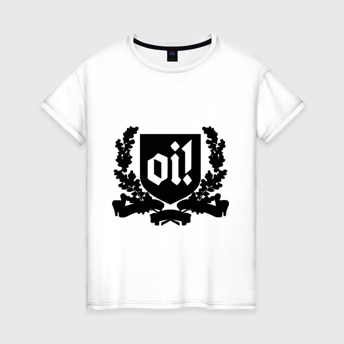Женская футболка хлопок oi! фото