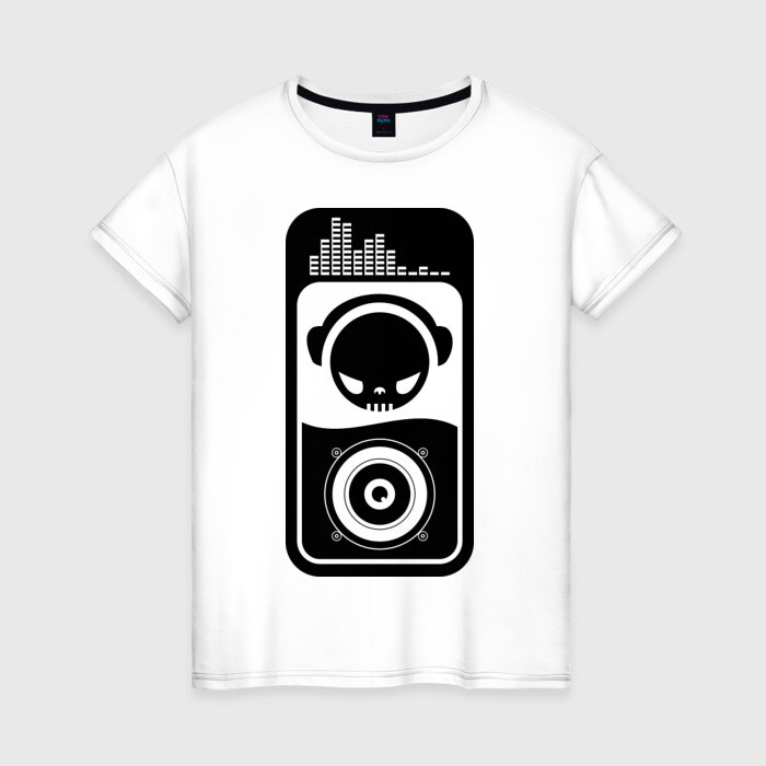 Женская футболка хлопок Меломан фото