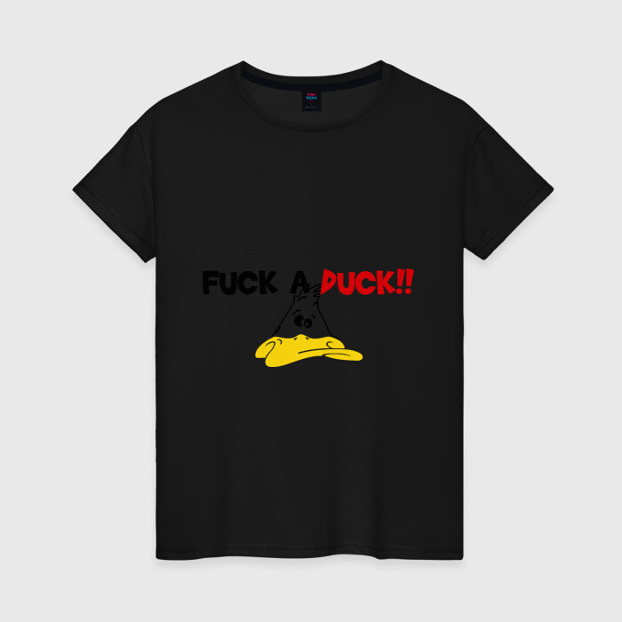 Женская футболка хлопок fuck a duck фото