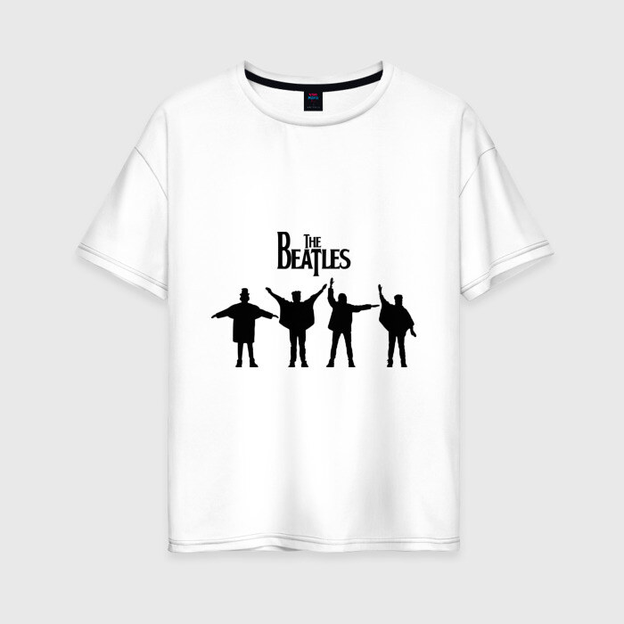 Женская футболка хлопок Oversize The Beatles(3) фото