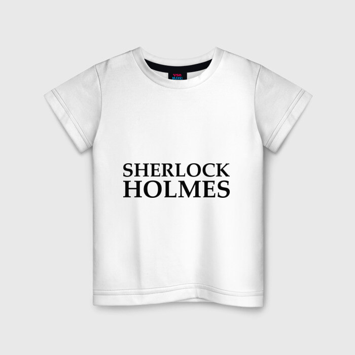 Детская футболка хлопок Sherlock Holmes фото