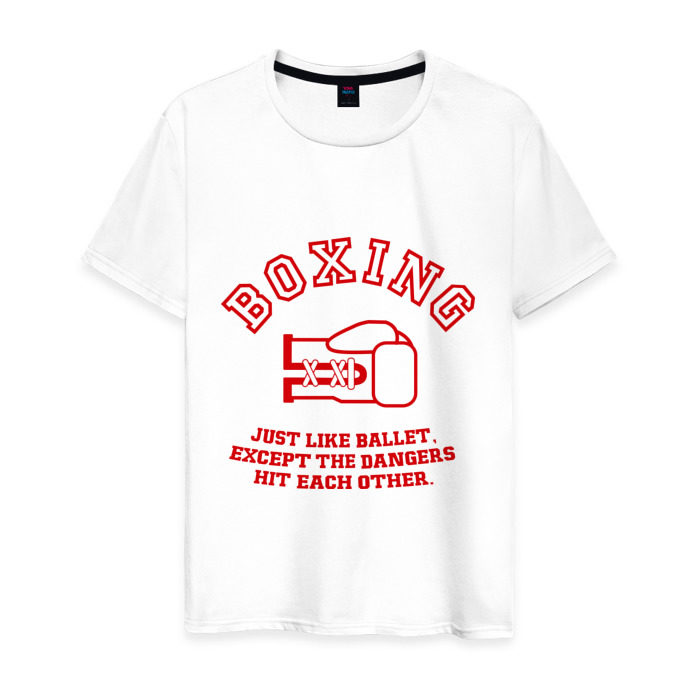 Мужская футболка хлопок Boxing like ballet фото