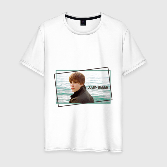 Мужская футболка хлопок Джастин Бибер фото