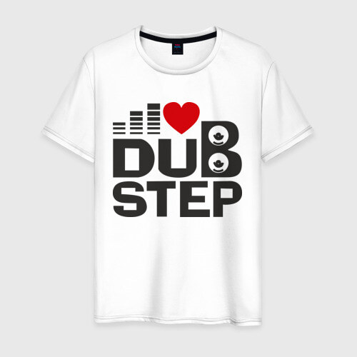 Мужская футболка хлопок Dubstep love фото