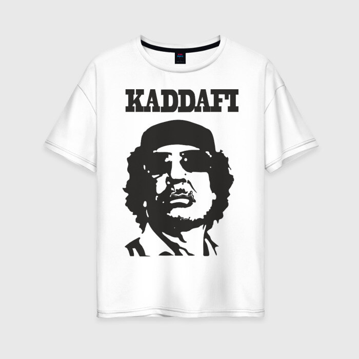 Женская футболка хлопок Oversize Каддафи (4) фото