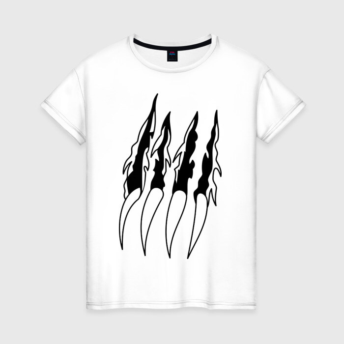 Женская футболка хлопок Когти фото