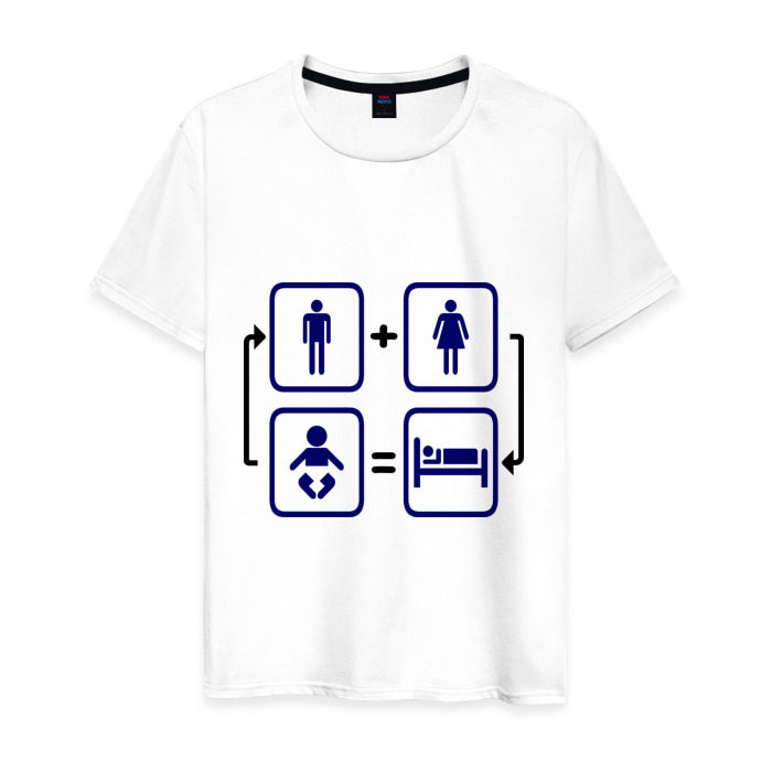 Мужская футболка хлопок прикольный круговорот фото