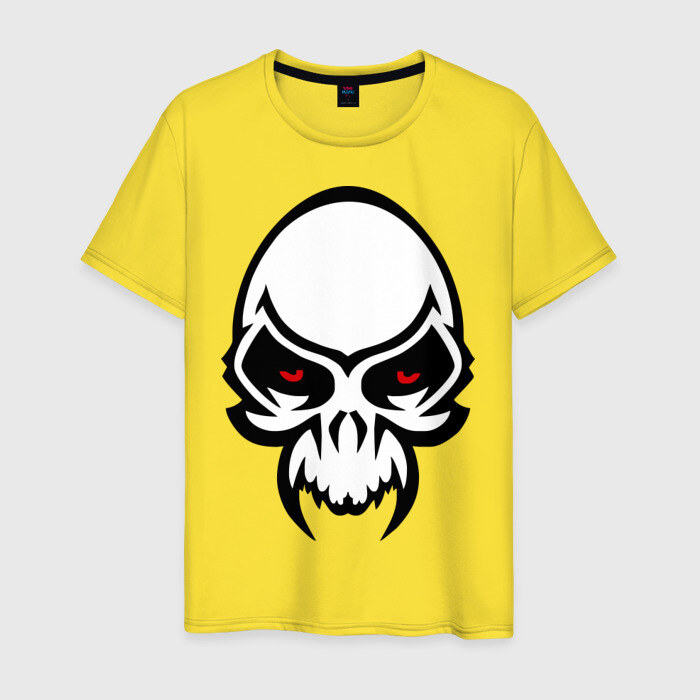 Мужская футболка хлопок Tribal череп фото