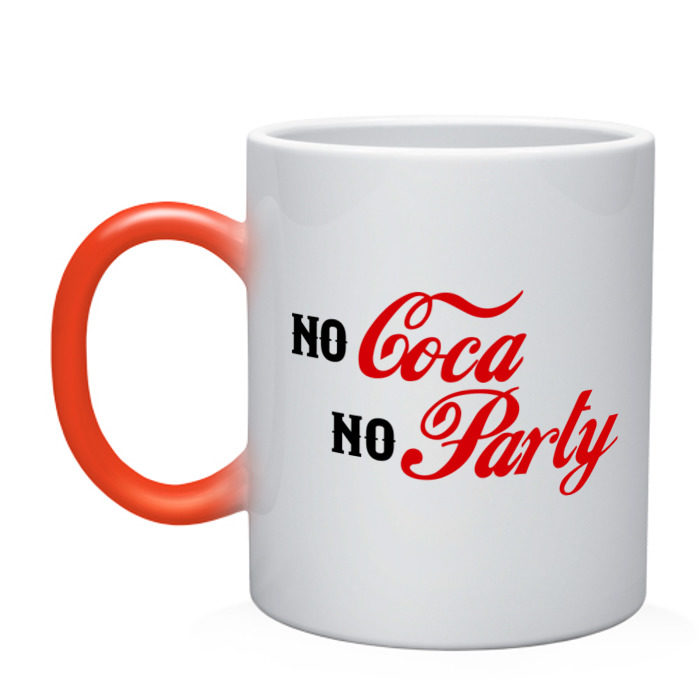 Кружка хамелеон No Coca No Party фото