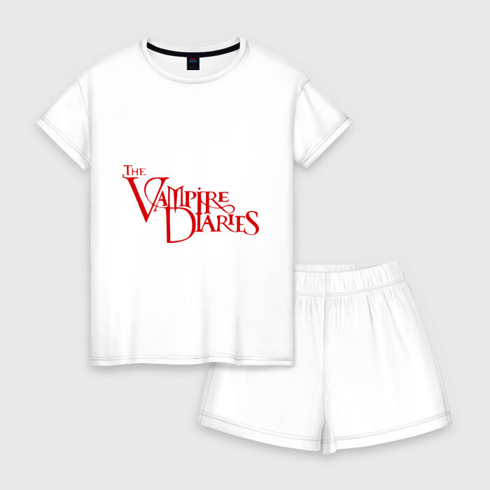 Женская пижама с шортиками хлопок The Vampire Diaries фото