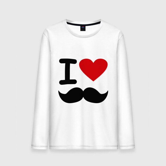 Мужской лонгслив хлопок Люблю хипстеров фото