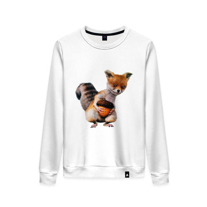 Женский свитшот хлопок Лис-белка фото