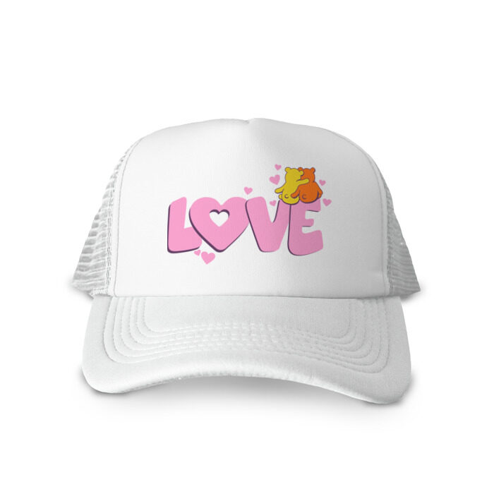 Кепка тракер с сеткой Love-мишки фото