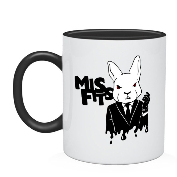 Кружка двухцветная Кролик misfits фото