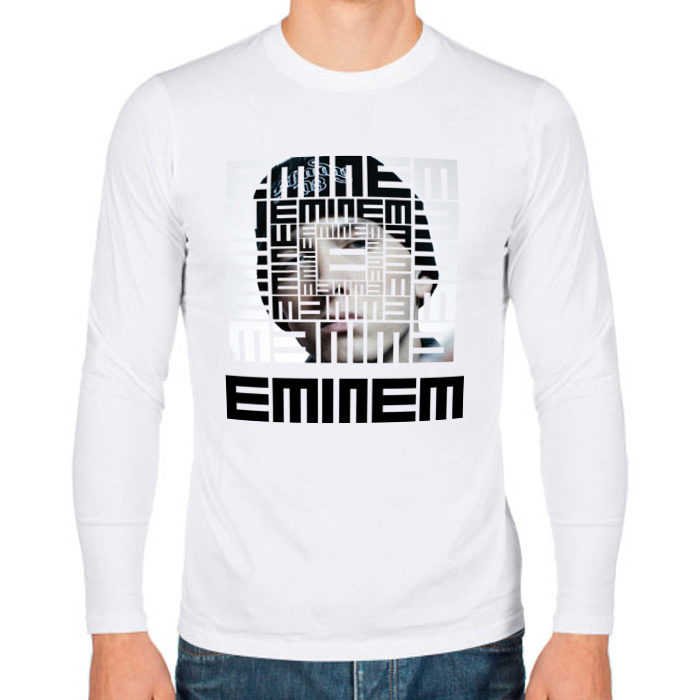 Мужской лонгслив хлопок Eminem grey фото