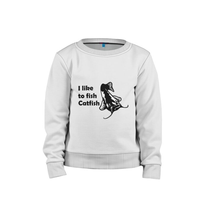 Детский свитшот хлопок I like to fish Catfish фото
