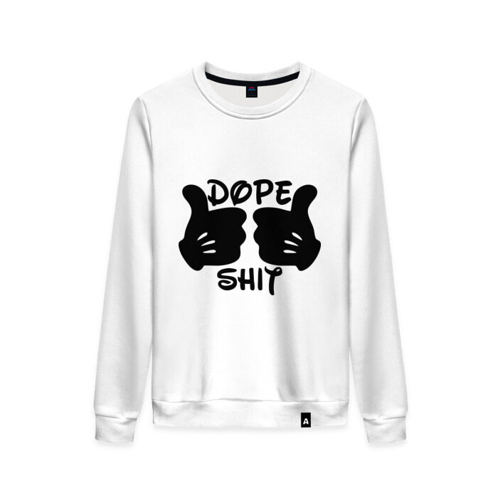 Женский свитшот хлопок Dope Shit фото