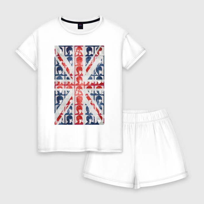 Женская пижама с шортиками хлопок The Beatles Flag фото