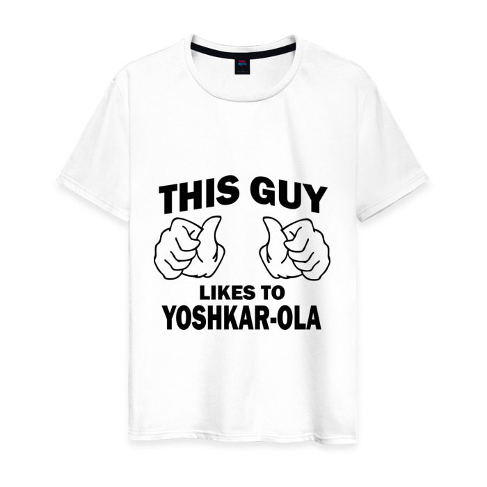 Мужская футболка хлопок Этот парень любит Йошкар-Олу фото