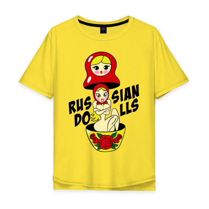 Мужская футболка хлопок Oversize Russian Dolls фото