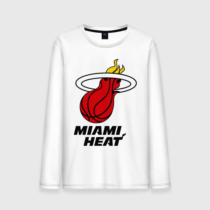 Мужской лонгслив хлопок Miami Heat-logo фото