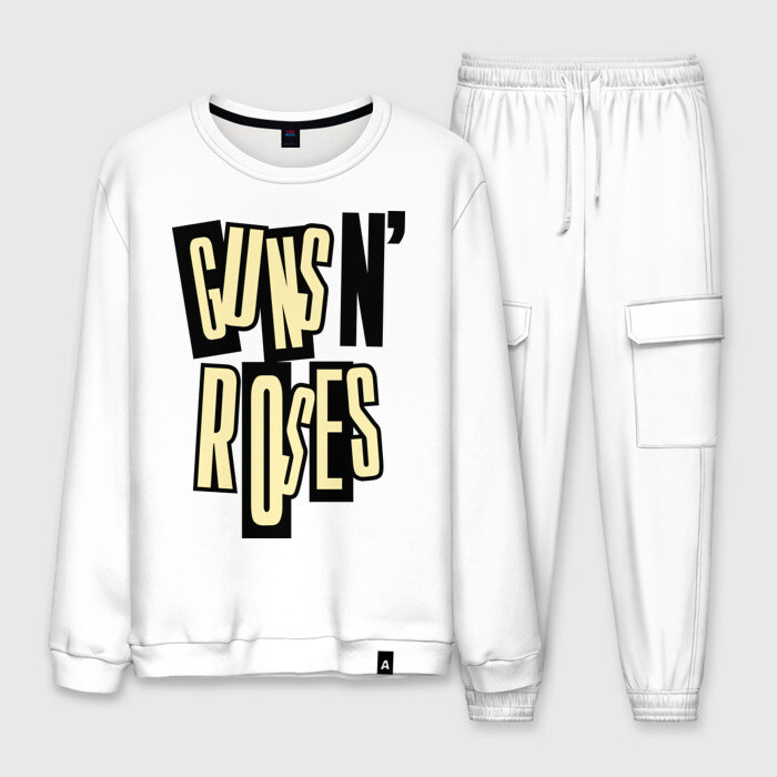 Мужской костюм хлопок Guns n roses cream фото