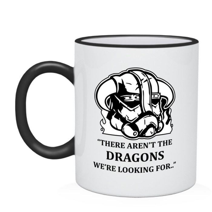 Кружка двухцветная Skyrim – тут нет драконов фото