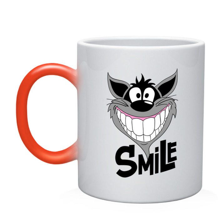 Кружка хамелеон Улыбка Smile фото