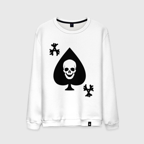 Мужской свитшот хлопок Skull card фото