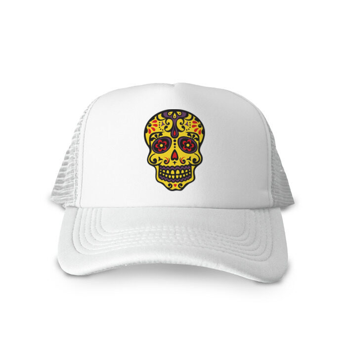 Кепка тракер с сеткой Mexican Skull фото