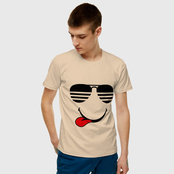 Мужская футболка хлопок Мы на позитиве (язык слева) фото