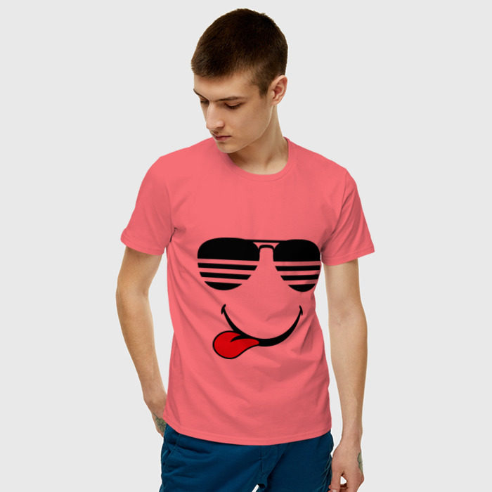 Мужская футболка хлопок Мы на позитиве (язык слева) фото