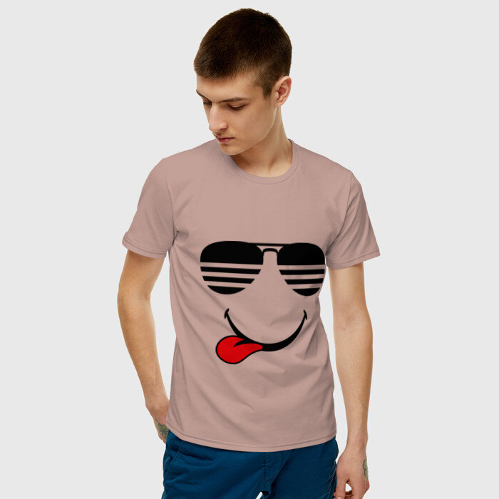 Мужская футболка хлопок Мы на позитиве (язык слева) фото