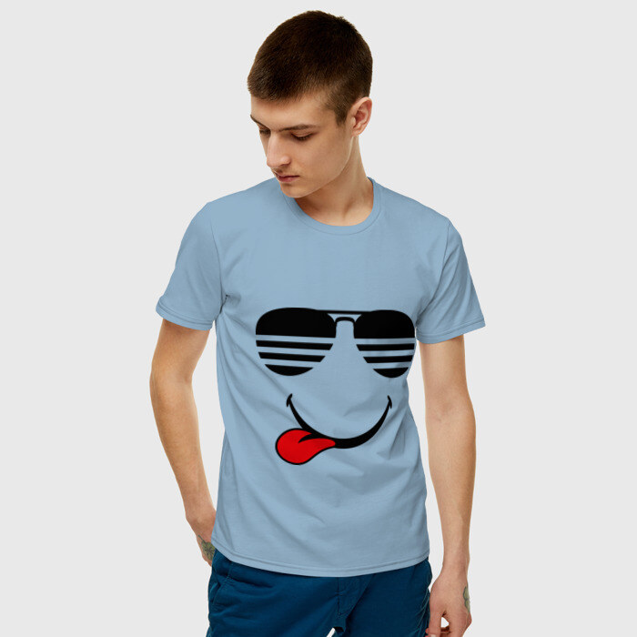 Мужская футболка хлопок Мы на позитиве (язык слева) фото