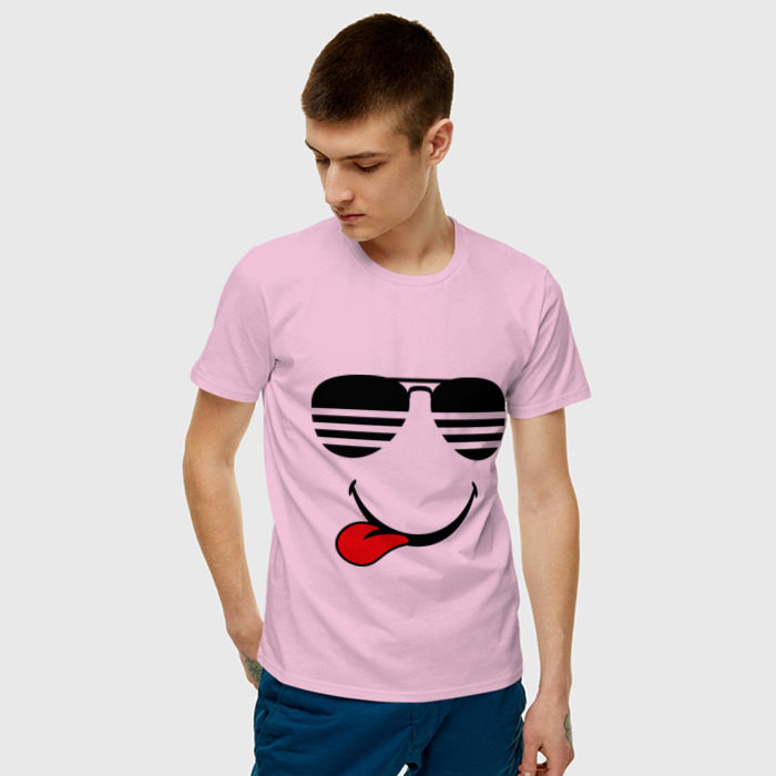 Мужская футболка хлопок Мы на позитиве (язык слева) фото