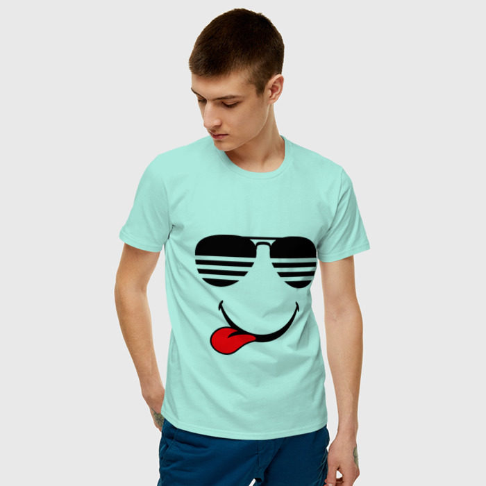 Мужская футболка хлопок Мы на позитиве (язык слева) фото