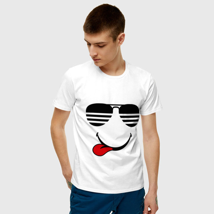 Мужская футболка хлопок Мы на позитиве (язык слева) фото