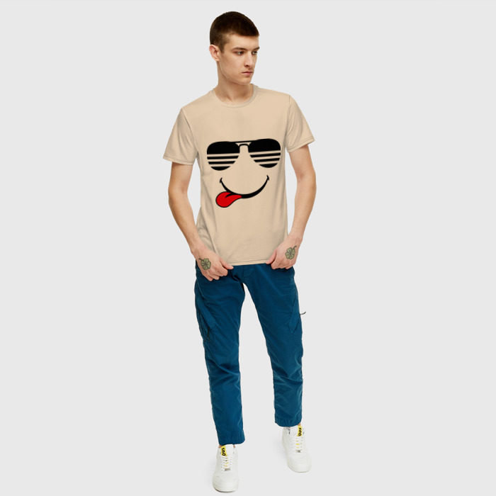 Мужская футболка хлопок Мы на позитиве (язык слева) фото