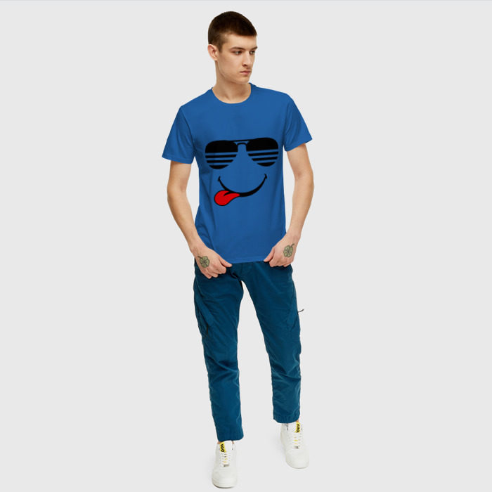 Мужская футболка хлопок Мы на позитиве (язык слева) фото