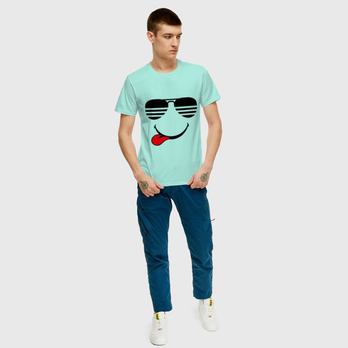 Мужская футболка хлопок Мы на позитиве (язык слева) фото