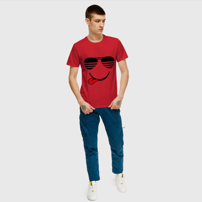 Мужская футболка хлопок Мы на позитиве (язык слева) фото