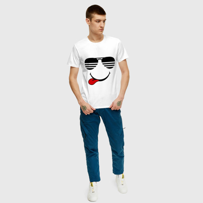 Мужская футболка хлопок Мы на позитиве (язык слева) фото